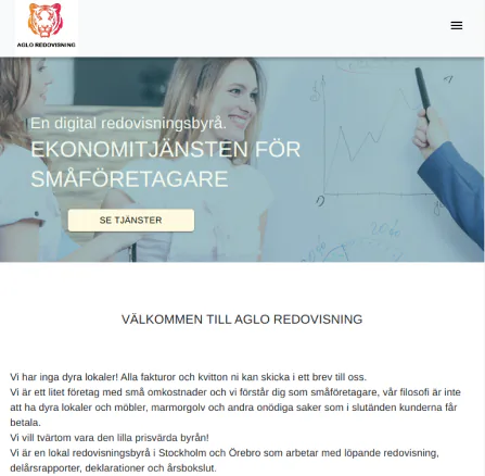 Aglo Redovisning website preview