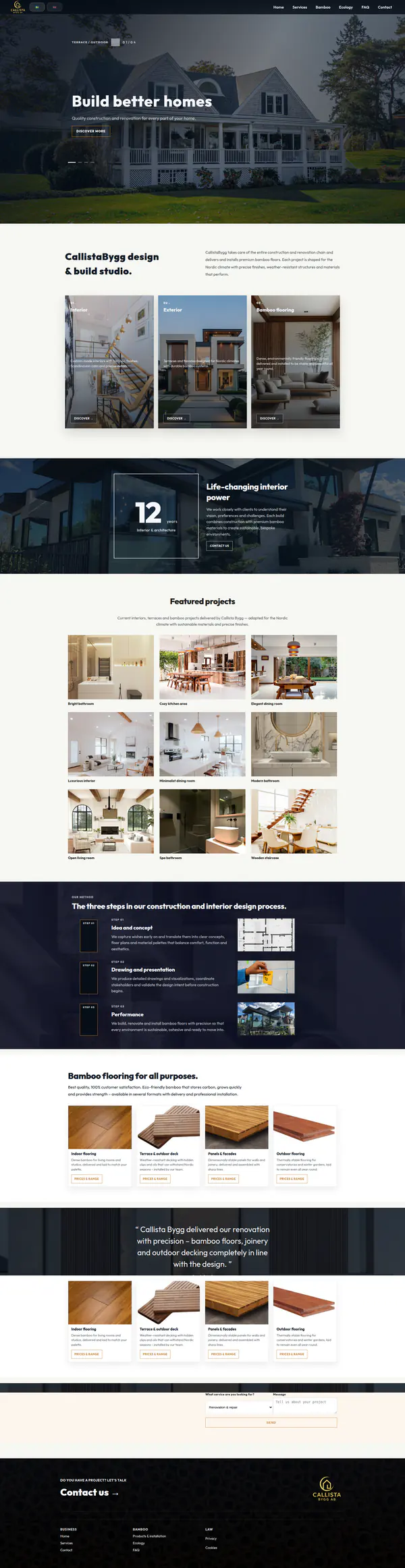 Callista Bygg website