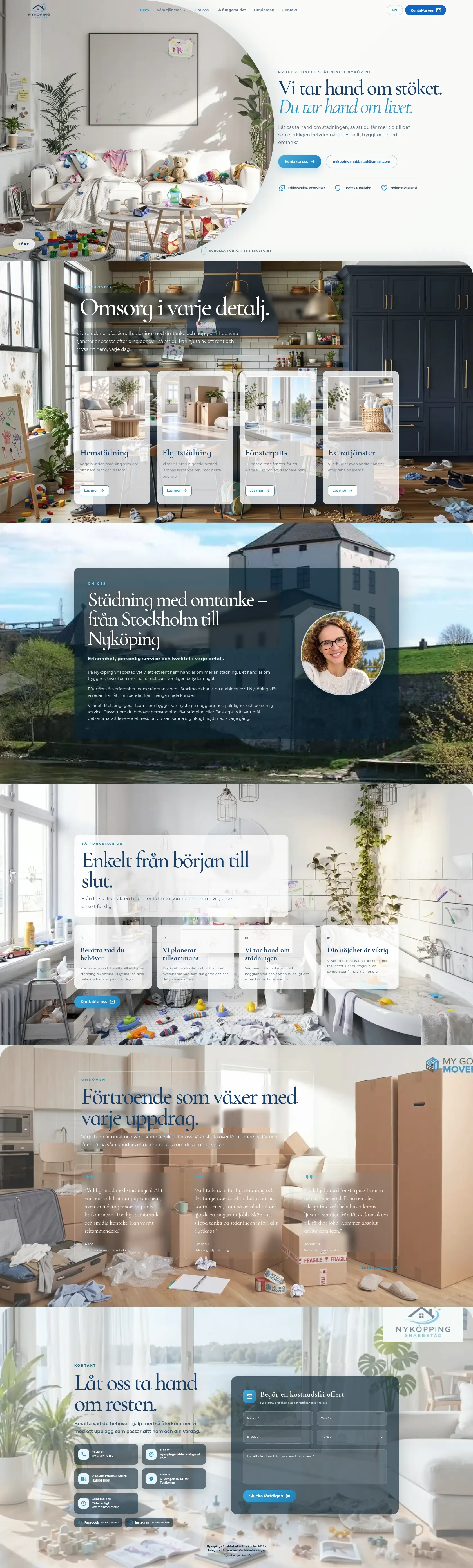 Nyköpings Städpartner website preview