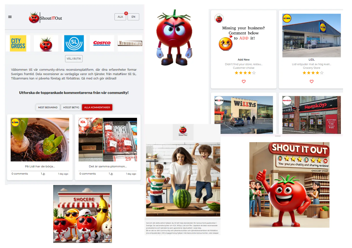 Shout It Out website preview